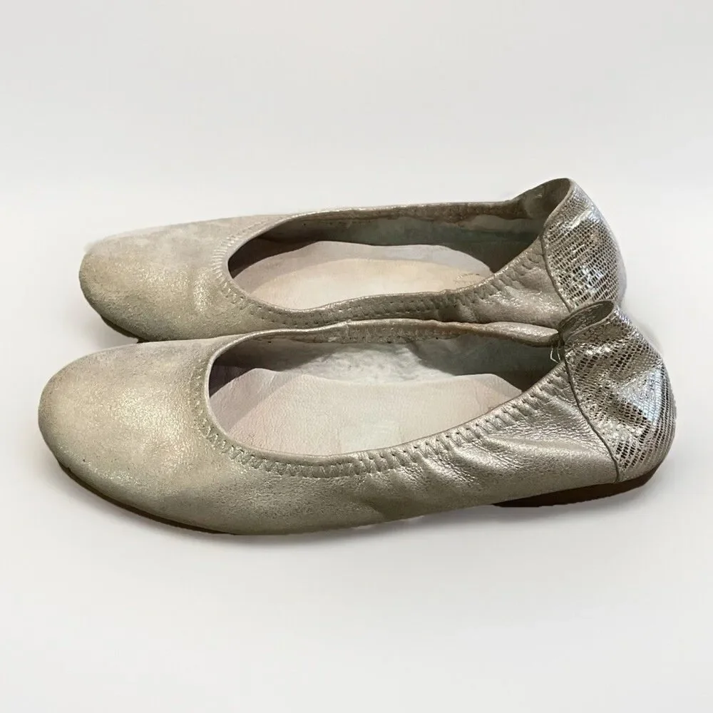 Geppetto's Gold Ballet Flats Girls Size EU 31 US 13-13.5 Handmade in Spain
